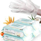 IMMHABI all in one pet glove wipes stack of three 25 count packs with a wearable grooming glove and natural ingredients graphics