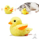 Flapping plush yellow duckling cat toy with USB charging cable