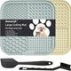 large-dog-licking-mat-anxiety-relief	MateeyLife large licking mat for big dogs and cats in grey and cream colors with cleaning tools.