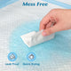 Tissue test on a quick-drying and leak-proof disposable bed pad showing a mess-free dry surface.