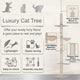 Luxury space-saving cat tree features showcasing lightweight and easy-to-move design