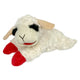 Classic Multipet Lamb Chop plush dog toy with red hooves and floppy ears.