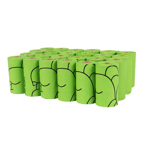 Multiple green rolls of toilet paper with a brand logo.