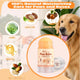 Organic ingredients diagram for pet paw balm including olive oil, jojoba oil, and camellia seed oil.