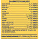 Guaranteed analysis chart for Nature's Recipe dog food listing crude protein, fat, fiber, and calorie content per cup.