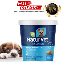 NaturVet Quiet Moments – 70 Soft Chews for Anxiety Relief