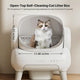 Front view of Neakasa M1 Lite automatic litter box showing dimensions of 17.08 inches wide by 16.53 inches high, demonstrating spacious opening for cats over 2.2 pounds.