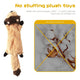 Stuffing-free plush lion dog toy design highlighting no messy cotton filling for safe, choke-free puppy play.