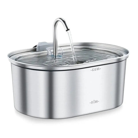 PawVortex 50 States Stainless Steel Pet Water Fountain – 3.2L Cat & Dog Fountain
