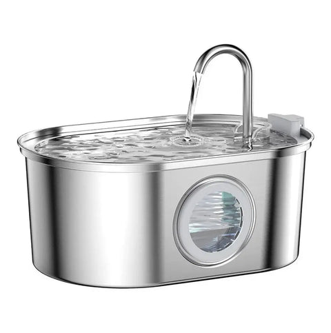 PawVortex 50 States Stainless Steel Pet Water Fountain – 3.2L Cat & Dog Fountain