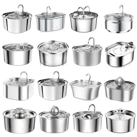 PawVortex 50 States Stainless Steel Pet Water Fountain – 3.2L Cat & Dog Fountain