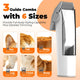 Pet hair clippers featuring 3 guide combs with 6 sizes for ear, tail, body, leg, and chest grooming.