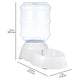 Product dimensions chart for automatic pet waterer showing height of 12 inches and width of 12.4 inches.
