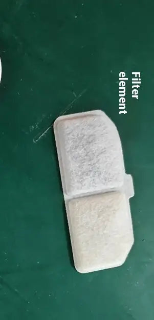 Dual-zone replacement filter element for multi-stage pet water fountain purification