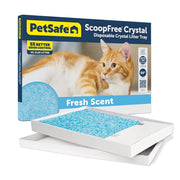 PetSafe ScoopFree Crystal Disposable Litter Tray in Fresh Scent with blue crystals.