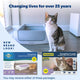 Side-by-side comparison of old and new PetSafe ScoopFree Crystal Litter Tray packaging.