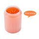 Portable paw washer cup showing interior silicone bristles and grip.