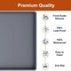 infographic highlighting key features of the silicone mat: food-grade, 100% leak-proof, 100% waterproof, easy to clean, and anti-slip.