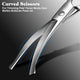 Professional pet grooming scissors with rounded safety tips for trimming fur around eyes, ears, and paws.