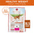 Back of the Purina ONE Plus Healthy Weight 16.5 lb bag showing product benefits, feeding instructions, and complete nutritional information.