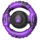 Studio product shot of the tough ring dog chew toy option in a purple camouflage color scheme with a black squeaker center.