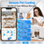 Smartphone app interface for the pet feeder featuring two-way audio, video playback, voice record meal calls, and manual feeding options.