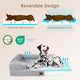 Reversible gel-infused memory foam and egg crate orthopedic foam dog bed features