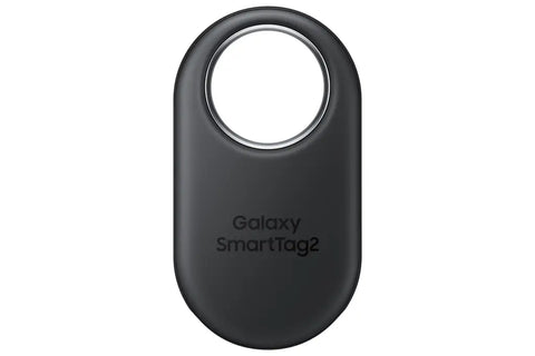 Front view of the Samsung Galaxy SmartTag2 in Black with a sleek matte finish.