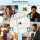 Infographic showing how to share item locations with multiple family members.