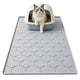 Grey soft silicone cat litter trapper mat with ragdoll cat