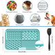 Product dimensions diagram for Zonopy silicone pet lick mat showing 25cm by 15cm measurements and freezer-safe icons.