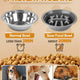 Comparison between a normal bowl and a slow feeder bowl showing how it prevents choking and indigestion.
