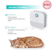 Cat product with text about ultra quiet design and no additives.