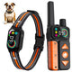 Smart dog training collar and orange digital remote control receiver set for dogs with color screen display