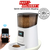 Smart pet feeder with smartphone app control, fast delivery text and guarantee badge