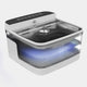 Smart pet water fountain with top LED digital control panel and bubbling water spout