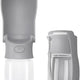 Grey Soicta 12 oz portable dog water bottle in open and folded positions
