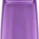 Purple 19 oz Soicta portable dog water bottle with folded drinking trough