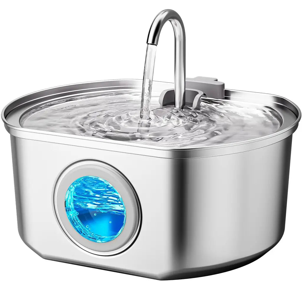 Automatic Dog Watering Dispenser Bowl 108oz Stainless Steel