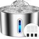 Balimopet stainless steel cat water fountain with three replacement filters and sponges.