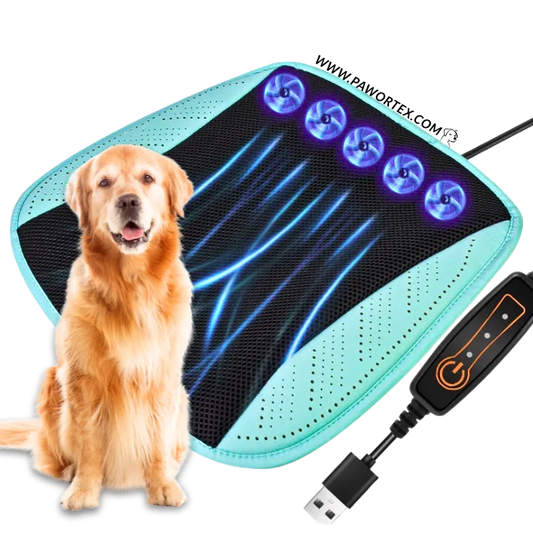 3D Ice Silk Car Seat Cooler - Summer Breathable Cushion with USB Fan