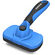High-resolution 3D render of the SWIHAUK professional pet grooming brush with a blue and black ergonomic handle.