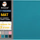 Teal pet placemat for food and water bowls with a spill-proof design.