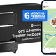 Black Tractive DOG 6 GPS and health tracker device, retail box with 6 months premium subscription, and smartphone map view.
