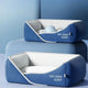 Two blue pet beds labeled 'PRT DEEP SLEEP' with Chinese text.