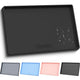 Sleek black Ukeetap waterproof silicone pet food tray with water droplets, featuring a clean minimalist design.