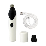USB cable and additional grooming tool components on a white background