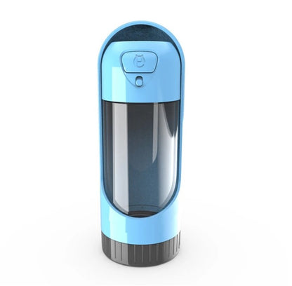 Blue pet water bottle on a white background