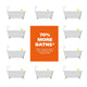 Infographic demonstrating that Wahl concentrated pet shampoo provides up to seventy percent more baths