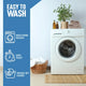 Care icon infographic demonstrating that the dog snuffle mat is machine washable, fast-drying, and hand-wash friendly.